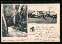 AK Partenkirchen, Hotel Werdenfelser-Michel Am Bahnhof, Partnachklamm  - Sonstige & Ohne Zuordnung