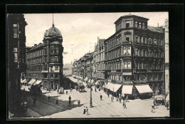 AK Hannover, Nordmannstrasse Mit Daseking`s Hotel, Geschäften Und Strassenbahn  - Tramways