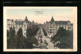 AK Frankfurt A. M., Kaiserstrasse Mit Tapetenhaus Just Und Strassenbahn  - Strassenbahnen