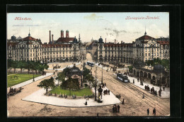 AK München, Karlsplatz-Rondell Mit Strassenbahn  - Strassenbahnen