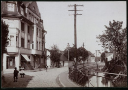 Fotografie Brück & Sohn Meissen, Ansicht Hoyerswerda, Partie In Der Elsterstrasse, Bäckerei Andreas Richter  - Lieux