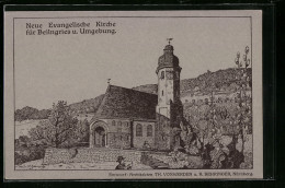 Künstler-AK Beilngries, Neue Evangelische Kirche  - Other & Unclassified