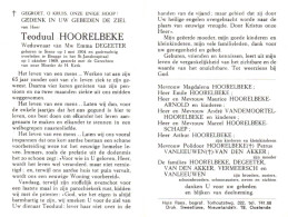 Teoduul Hoorelbeke (1904-1969) - Images Religieuses