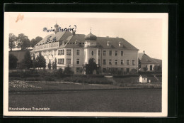 AK Traunstein, Städt. Krankenhaus Aus Der Ferne  - Traunstein