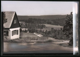 Fotografie Brück & Sohn Meissen, Ansicht Schellerhau I. Erzg., Partie An Einem Wohnhaus Im Ort  - Places