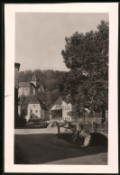 Fotografie Brück & Sohn Meissen, Ansicht Liebstadt I. Sa., Strassepartie Im Ort Mit Kleier Steinbrücke  - Places