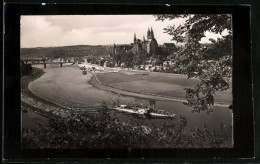 Fotografie Brück & Sohn Meissen, Ansicht Meissen I. Sa., Blick Von Proschwitz Auf Die Stadt Mit Elbedampfer  - Places