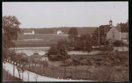 Fotografie Brück & Sohn Meissen, Ansicht Grillenburg, Partie Am Jagdschloss Mit Alter Steinbrücke  - Places