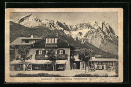 AK Partenkirchen, Restaurant - Café Kochelberg Mit Bergen  - Other & Unclassified