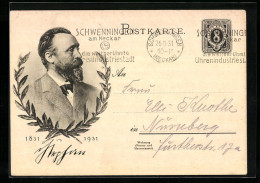 AK Portrait H. Von Stephan, Postgeschichte, Ganzsache  - Cartoline