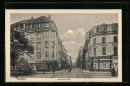 AK Crefeld, Geschäfte In Der Neusserstrasse, Litfasssäule  - Neuss