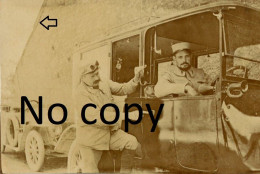 PHOTO FRANCAISE - AUTOMOBILE DE L'ETAT MAJOR PERFOREE A SOUILLY PRES DE LEMMES - VERDUN MEUSE - GUERRE 1914 1918 - Guerre, Militaire