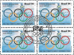 Brasil (Brazil) - 1994 - Block Of 4 CBC: COI 100th Olympic Committe - Yv 2157 - Otros & Sin Clasificación