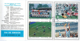 ARGENTINA - MARADONA - MINIATURE SHEET MEXICO'86 FIFA WORLD SOCCER CUP (ARGENTINA Vs WEST GERMANY) 1986 - FDS - Gebruikt