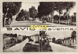 Emilia Romagna-ravenna-savio Frazione Di Ravenna Viale Stazione Via Vecchia Romea Bivio Romea Vedute Anni 50 - Sonstige & Ohne Zuordnung