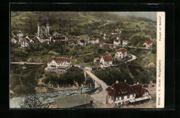 AK Forbach, Blick Auf Den Ort Mit Brücke Und Kirche, Bahnhof  - Forbach