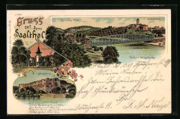 Lithographie Halle /Saale, Blick V. D. Bergschänke Und Moritzburg  - Sonstige & Ohne Zuordnung