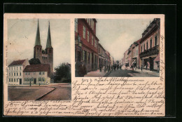 AK Burg B. M., Schartauerstrasse Mit Geschäft, Nicolaikirche  - Sonstige & Ohne Zuordnung