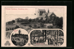 AK Petersberg, Gasthaus Wehde Garten, Bismarckturm, Kirche Und Ruine  - Autres & Non Classés