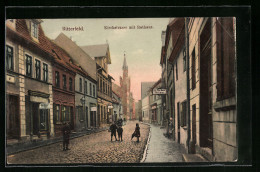 AK Bitterfeld, Kirchstrasse Mit Rathaus  - Bitterfeld