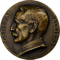 France, Médaille, Général Gallieni, 1916, Cuivre, Aug.Maillard, SPL - Autres & Non Classés