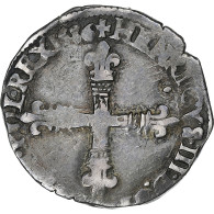 France, Henri III, 1/8 Ecu, 1586, Nantes, Argent, TB+, Gadoury:485 - 1574-1589 Hendrik III