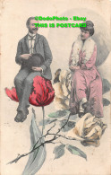 R452598 Woman And Man Sitting On Flowers. Postcard. 7342. Greeting Card. Postcar - Wereld