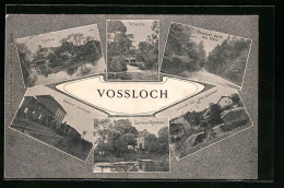 AK Vossloch, Schloss Rantzau, Bahnhof, Schleuse  - Sonstige & Ohne Zuordnung