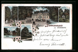 Lithographie Ascheberg, Gasthof Schwiddeldei, Schloss Ascheberg, Riesenkastanie  - Other & Unclassified