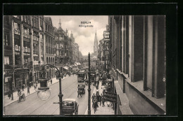 AK Berlin, Strassenbahn In Der Königstrasse  - Tramways