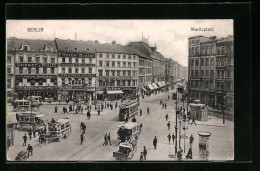 AK Berlin, Moritzplatz Mit Strassenbahnen, Litfassäule  - Tramways