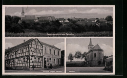 AK Oeverich, Gesamtansicht, Kapelle, Gasthof Engelb. Münch  - Other & Unclassified