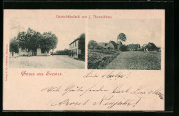 AK Seester, Gasthaus Von J. Thormählen, Ortspartie  - Other & Unclassified