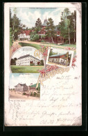 Lithographie Alexandersbad, Hotel Weber, Restaurant Luisenburg, Kurhaus Und Schloss  - Otros & Sin Clasificación