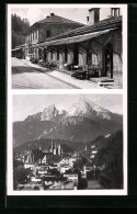 AK Berchtesgaden, Gasthaus Bergschenke, Panorama  - Berchtesgaden