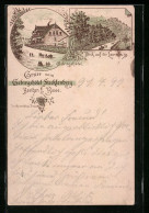 Vorläufer-Lithographie Stecklenberg, 1892, Gebirgshotel Von L. Bosse  - Other & Unclassified