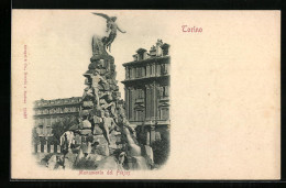 Cartolina Torino, Monumento Del Frejus  - Otros & Sin Clasificación