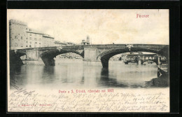 Cartolina Firenze, Ponte A S. Trinita, Rifondato Nel 1567  - Firenze (Florence)