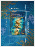 Montenegro 2024 Europa CEPT Underwater Fauna & Flora Gold Coral Block MNH - Montenegro