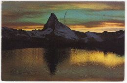 Sonnenuntergang Am Stellisee, Matterhorn (4477 M) - (Schweiz/Suisse/Switzerland) - Zermatt
