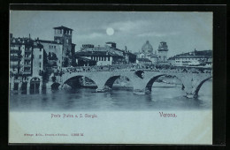 Lume Di Luna-Cartolina Verona, Pontre Pietra E. S. Giorgio  - Verona