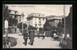Cartolina Rapallo, Giardini Pubblici Ed Alberghi  - Autres & Non Classés