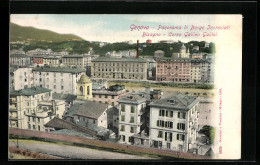Cartolina Genova, Panorama Di Borgo Incrociati, Bisagno - Corso Galileo Galilei  - Genova (Genua)