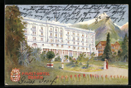 Artista-Cartolina Meran, Ansicht Vom Palast-Hotel  - Other & Unclassified