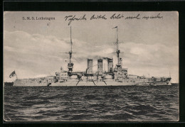 AK Kriegsschiff SMS Lothringen Am Liegeplatz  - Krieg