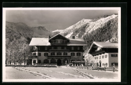 AK Geitau, Gasthaus Zur Roten Wand Mit Aiplspitz Unter Schneedecke  - Other & Unclassified