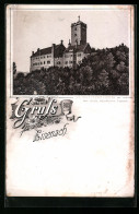 Lithographie Eisenach, Die Wartburg Von Osten  - Autres & Non Classés