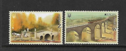 UKRAINE 2018 TRAINS-PONTS YVERT N°1369/1370 NEUF MNH** - Trenes