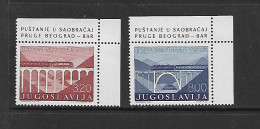 YOUGOSLAVIE 1976 TRAINS-PONTS YVERT N°1527/1528  NEUF MNH** - Trains