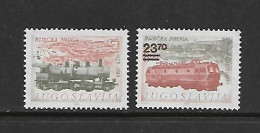 YOUGOSLAVIE 1983 TRAINS YVERT N°1864/1865  NEUF MNH** - Treinen